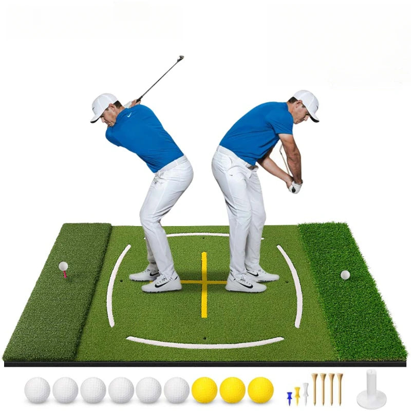 Pro Golf Hitting Mat with Replacement Grass